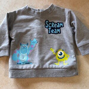 Disney Baby Monsters Inc Scream Team Sweatshirt Sz 0-3 months